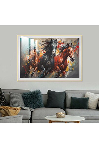 SND Luxury wooden wall panel with a golden frame and a clear acrylic layer