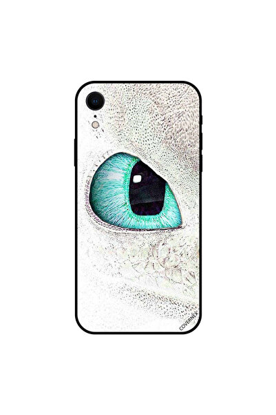 Covernex غطاء حماية iPhone XR بتصميم عين القطة باللون الأخضر