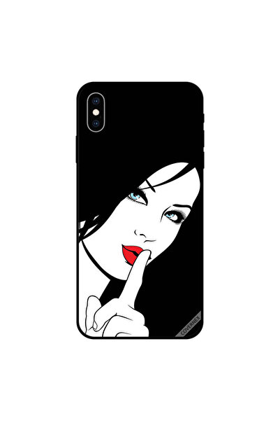 Covernex غطاء حماية لهاتف iPhone XS MAX - فتاة الشفاه الحمراء