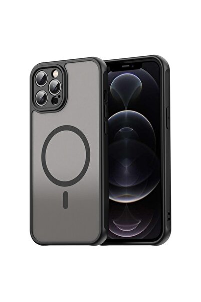 SKYDDAR INNOVATION Carcasă pentru iPhone 12 Pro Max, HaloFrost MagSafe II, rezistentă la șocuri, set de autocolante, neagră