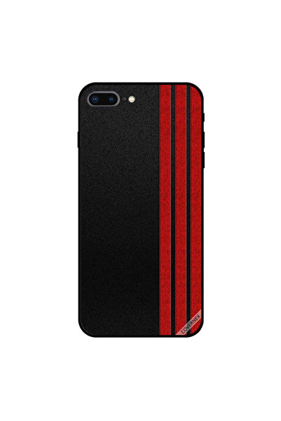 Covernex غطاء حماية لجهاز iPhone 8 Plus بثلاثة خطوط عمودية حمراء