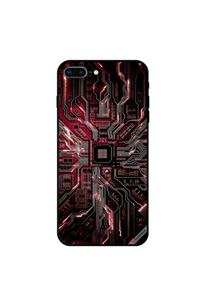 Covernex غطاء حماية لجهاز iPhone 8 Plus بلوحة دائرية باللون الأحمر