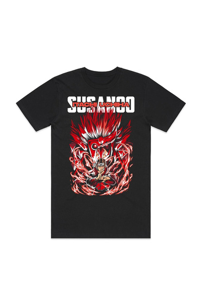 Flood Of Style تي شيرت رجالي منقوش برسومات الرسوم المتحركة ناروتو ايتاشي اوتش...