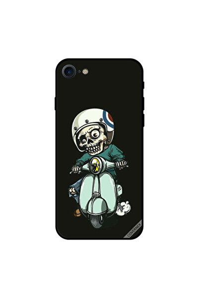 Covernex غطاء حماية لهاتف iPhone 7 بتصميم جمجمة لطيفة على شكل دراجة نارية