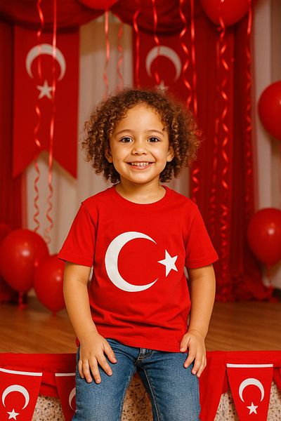 cimcim baby Ayyıldız Printed Short Sleeve T-Shirt
