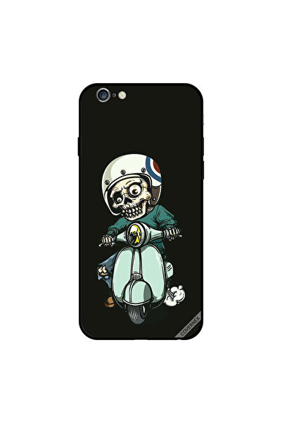 Covernex غطاء حماية لجهاز iPhone 6 بتصميم جمجمة لطيفة على شكل دراجة نارية