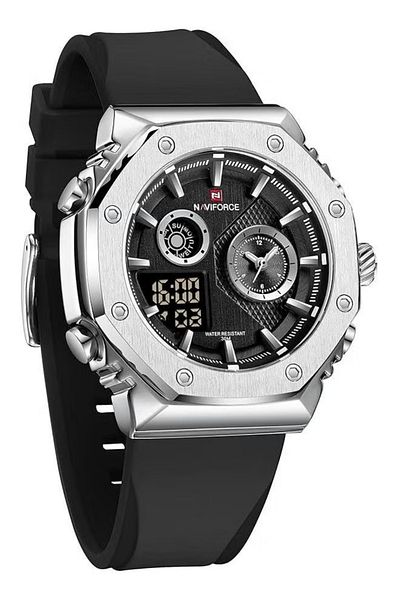 Naviforce Men Dual Display Analog Digital Watch Multifunctional Military Quartz Wrist Watches Sport
