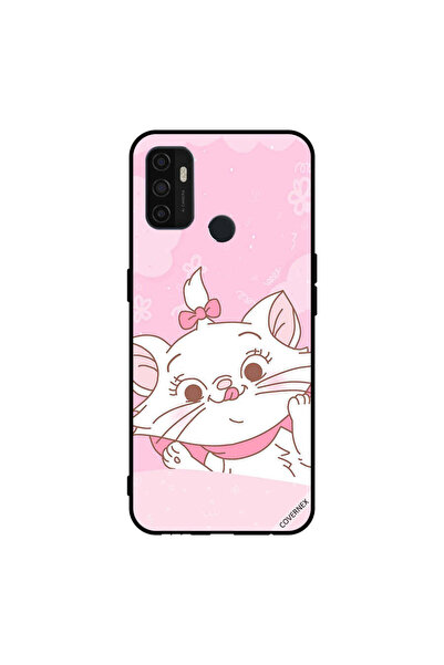 Covernex غطاء حماية لهاتف Oppo A11s/A53 5G مشبك شعر وردي قطة