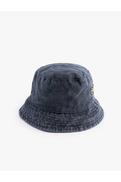 Koton Cotton Embroidery Detailed Bucket Hat