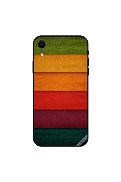 Covernex غطاء حماية لجهاز iPhone XR بنمط خشبي ملون