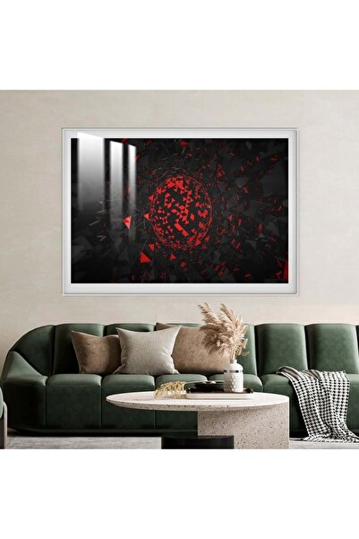 Marktna لوحة جدارية خشبية فاخرة مع برواز فضي و طبقة من الاكرليك الشفاف