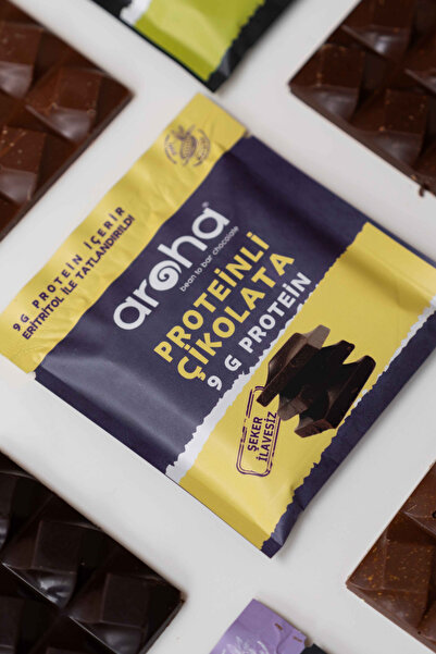 AROHA Proteinli Şeker İlavesiz Bitter Çikolata 40 g