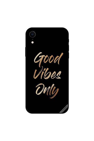 Covernex غطاء حماية لجهاز iPhone XR - Good Vibes Only - ذهبي