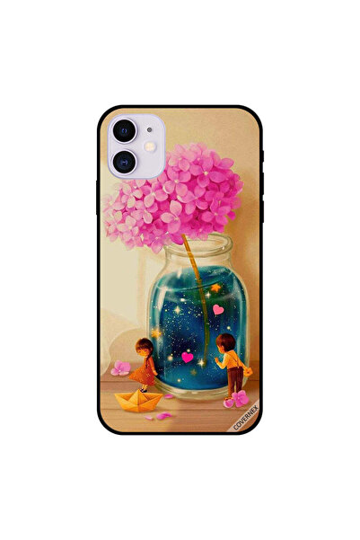 Covernex غطاء حماية لجهاز iPhone 11 برسومات صبي وفتاة لطيفة وقارب