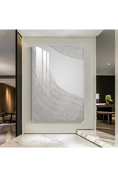 4gdran لوحة جدارية خشبية مطبوعة بتصميم جبسية مع برواز فضي و طبقة من الاكرليك ...