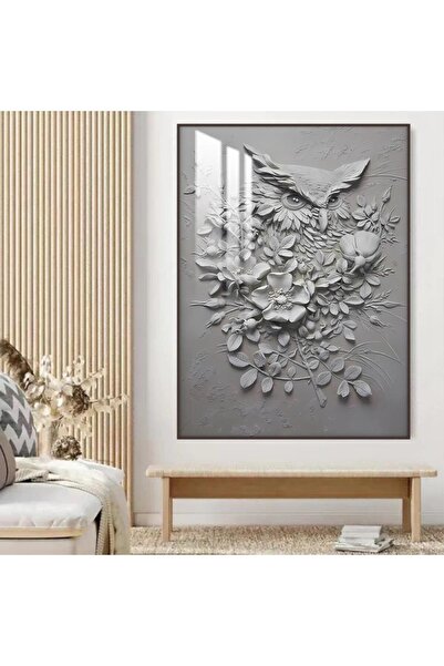 Marktna لوحة جدارية خشبية بتصميم الفن التجريدي مع برواز بني و طبقة من الاكرلي...