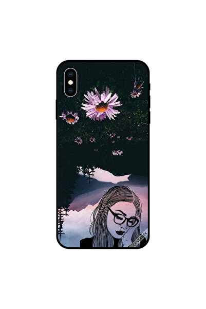 Covernex غطاء حماية لهاتف iPhone XS MAX بتصميم فتاة حزينة ترتدي زجاجًا