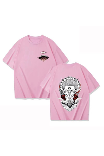 Flood Of Style تي شيرت رجالي منقوش بتصميم الرسوم المتحركة Ryomen Sukuna