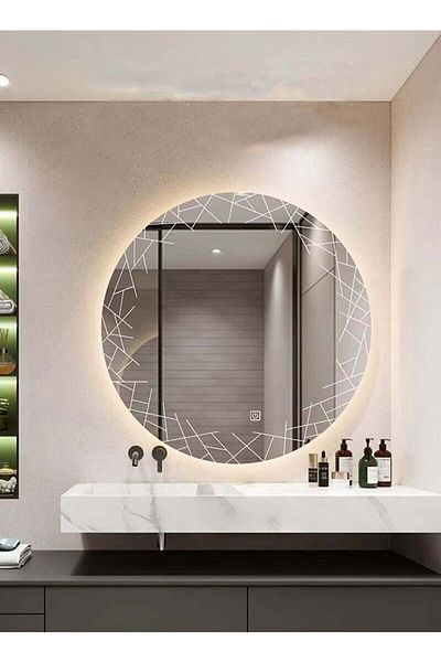 Taimi 80cm Frameless Bathroom Mirror with 3-Level LED Front Light, Wall Mirror, Makeup Mirror