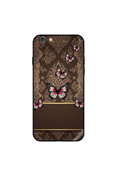 Covernex غطاء حماية لجهاز iPhone 6s Plus بنقشة زهور و فراشات باللون البني
