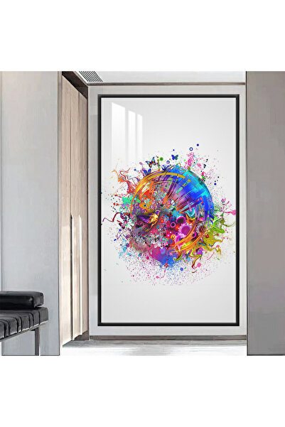 SND لوحة جدارية خشبية فاخرة مع برواز ذهبي و طبقة من الاكرليك الشفاف