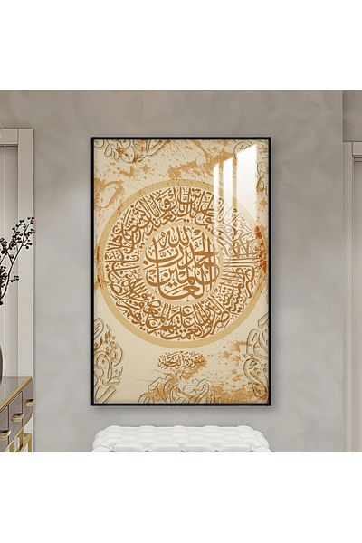 4gdran Luxury wooden wall panel with black frame and clear acrylic layer