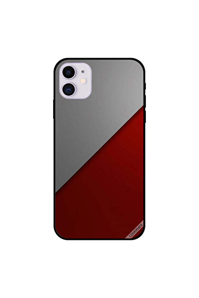 Covernex غطاء حماية لجهاز iPhone 11 بنقشة حمراء ورمادية