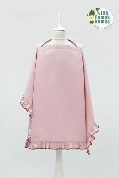 mordesign Ruffled Baby Nursing Cover; Stroller, Stroller Cover, Breastfeeding Bib Ruffle Series Powder