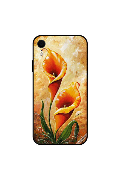 Covernex غطاء حماية iPhone XR برسومات زهور برتقالية