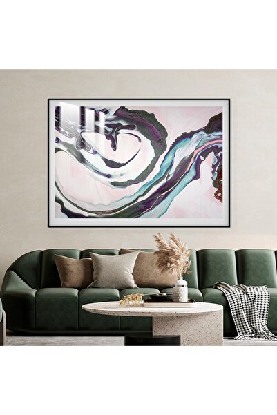 SND لوحة جدارية خشبية فاخرة مع برواز اسود و طبقة من الاكرليك الشفاف