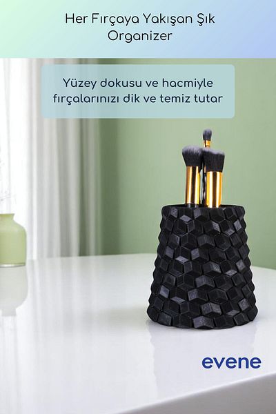 Evene Organizer μακιγιάζ Θήκη για πινέλο μακιγιάζ Organizer Organizer Μαύρο Χρώμα Μοντέλο 84