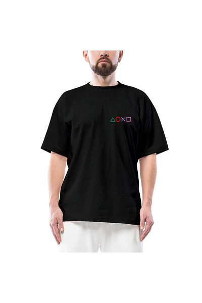 Z zepplin Μαύρο μπλουζάκι Playstation Console Oversize