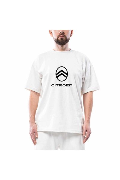 Z zepplin Citroen Νέο λογότυπο Oversize Λευκό T-Shirt