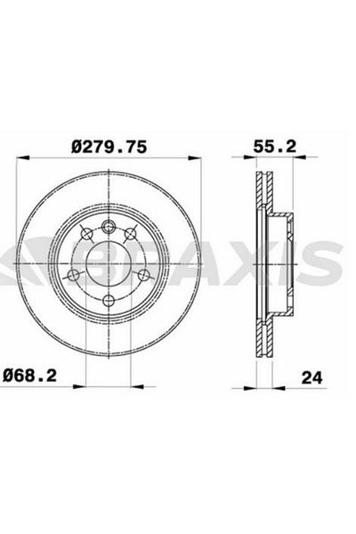 BRAXIS On fren chain air transporter t4 1,9td 2,0 2,4d 2,5 syncro 2,5tdi / syncro 97>