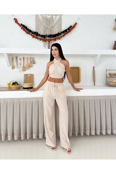 cottonage Linen Wrap-Around Set