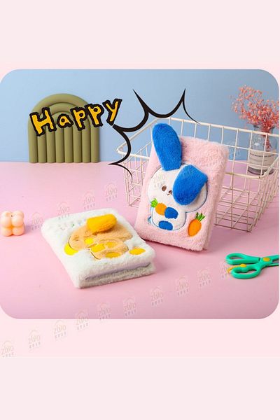 Ecrou Plush Cute Figured Notebook Blue