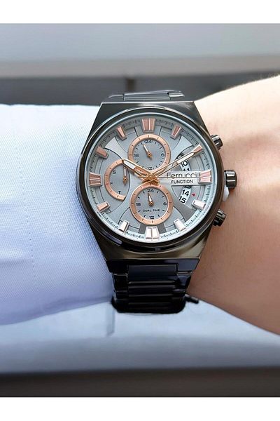 Ferrucci Men's Functions Active Metal Cord Wrist Watch