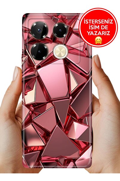 Cekuonline INFINIX Note 40 Pro 5g Kılıf Desenli Şeffaf Kılıf Üzeri Silikon Pe...