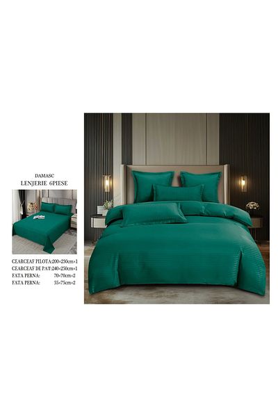 CHIRASO CHIRASO bedding set, DAMASK, Classic sheet 240x250cm, Duvet sheet 200x230cm and 4 pillowcases