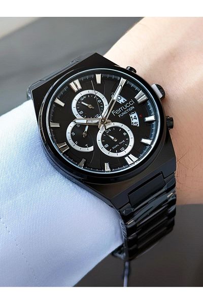 Ferrucci Men's Functions Active Metal Cord Wrist Watch
