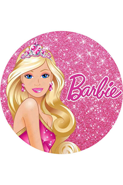 BatıDoğu Barbie Yuvarlak Pasta Yenilebilir Resim Baskı 20 cm
