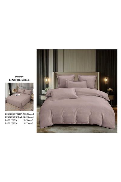CHIRASO CHIRASO bedding set, DAMASK, Classic sheet 240x250cm, Duvet sheet 200x230cm and 4 pillowcases