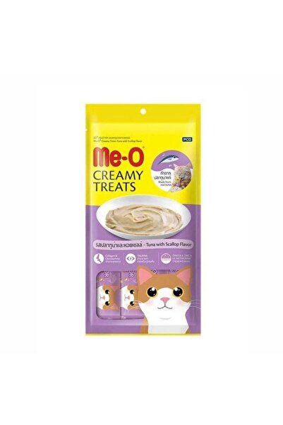 me-o Creamy Deniz Tarağı ve Ton Balıklı Yetişkin Kedi Ödülü 4x15 gr