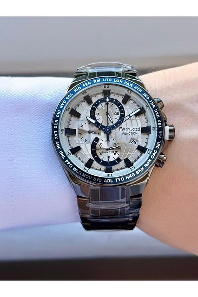 Ferrucci Men's Functions Active Metal Cord Wrist Watch
