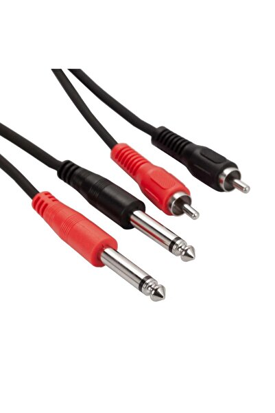 Mykablo 2x RCA to 2x 6.3 mm Mono Kablo 1.5 Metre