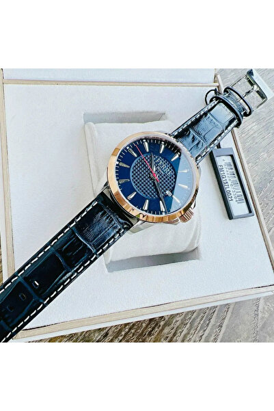 Ferre Milano Pánské hodinky Ferre Milano FM1G157L0021 z růžového zlata s tmavě modrým ciferníkem a quartzovým mechanismem.