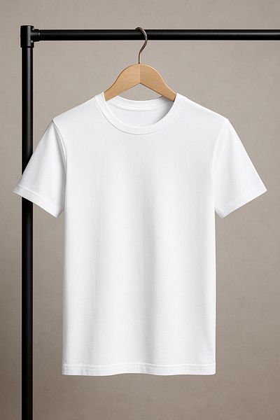 QKK Men's 100% Cotton 2-Piece Crew Neck White Undershirt Undershirt Q2Ik1L1Kk5E.2Li