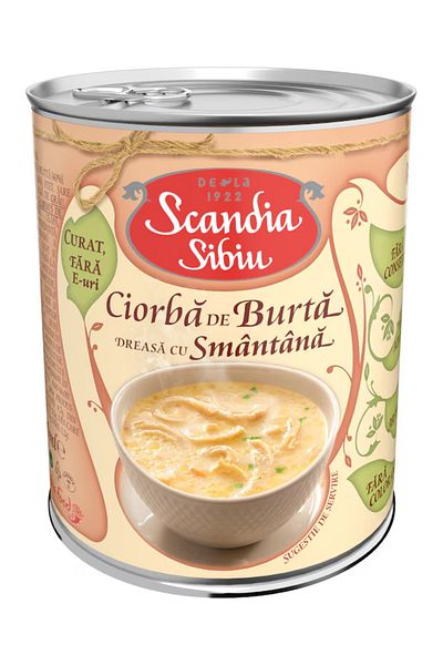 Scandia Sb Pork belly soup with sour cream, Scandia Sibiu, 400g