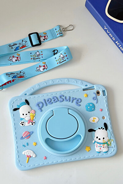 Nezih Case Galaxy Tab A9 Plus Sm-x210 X216 X218 Uyumlu Çocuklar İçin Standlı Askılı Silikon Kılıf