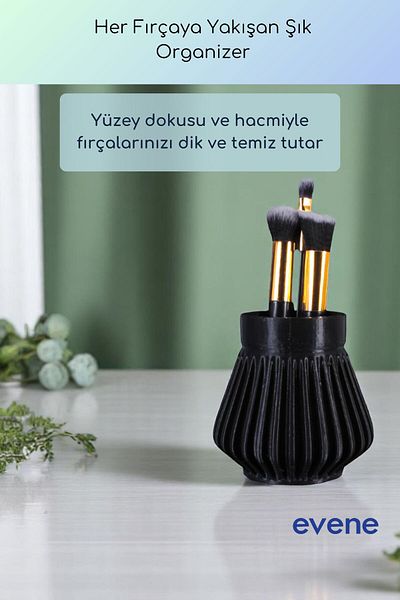 Evene Organizer μακιγιάζ Θήκη για πινέλο μακιγιάζ Organizer Organizer Μαύρο Χρώμα Μοντέλο 83